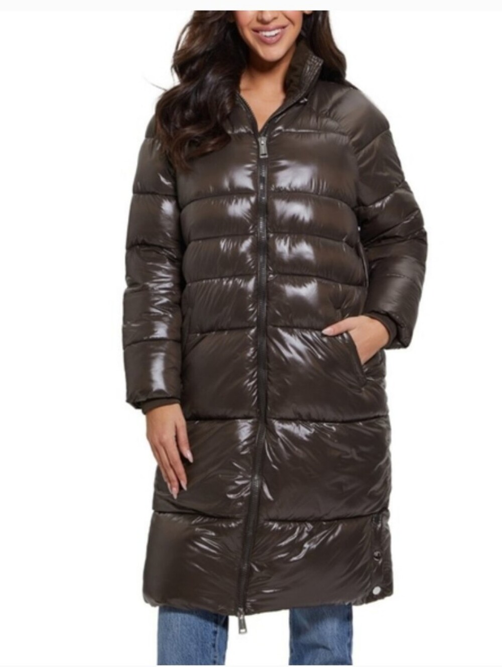 GUESS Cortina Hoodie Long Puffer Jacket